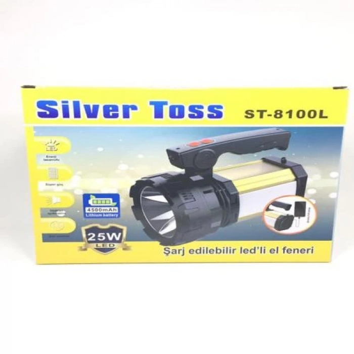 25w Şarj Edilebilir Ledli El Feneri Usb Çıkışlı (5148)