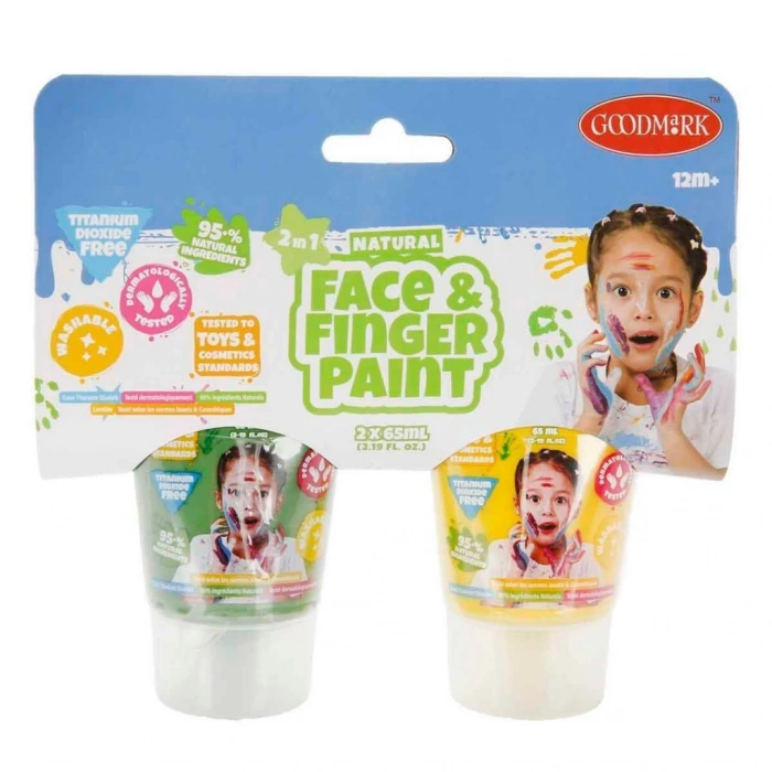 Timion 2in1 Doğal Yüz ve Parmak Boyası 2’li