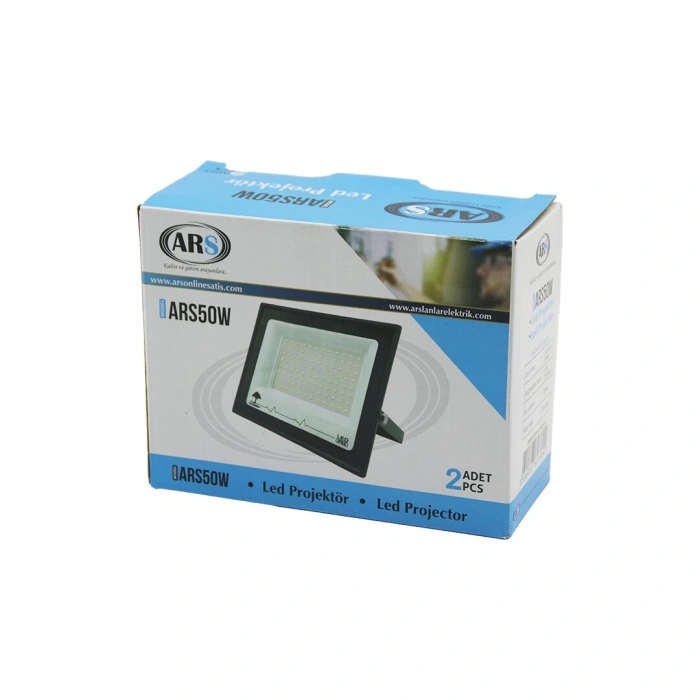 2PCS 50W  LED PROJEKTÖR  15X11.5CM AYDINLATMA AÇISI: 120 DERECE 50.000 SAAT ÖMÜR MODEL-ARS50W (5148)