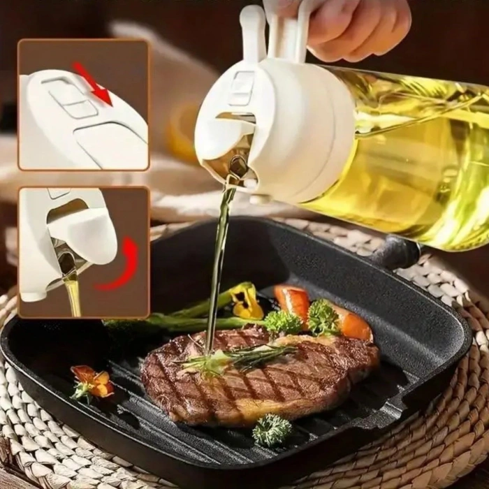 Timion 2si 1arada Yağ Dökücü Ve Spreyli Yağdanlık Cam Yağ Püskürtücü (5148)