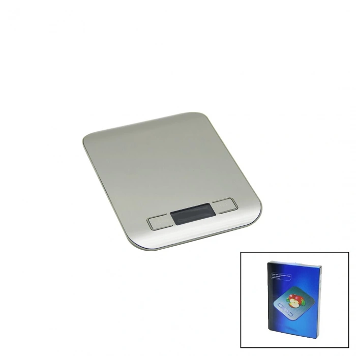 3 Kapasite=1000-3000-5000gr/1gr 180x140x18mm Dijital Platin Mutfak Terazi - Tartı Pilli= 2pcs İnce (5148)