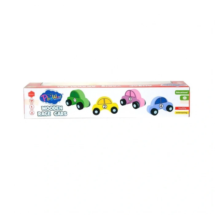 380-ONY  Ahşap Yarış Arabası 4lü