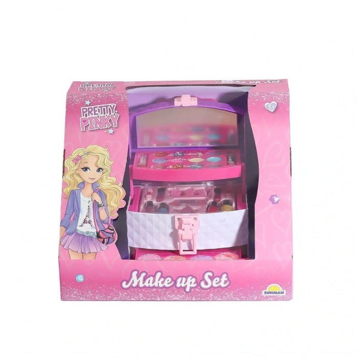 4279 3 Katmanlı Çantalı Makyaj Seti -NessiWorldman