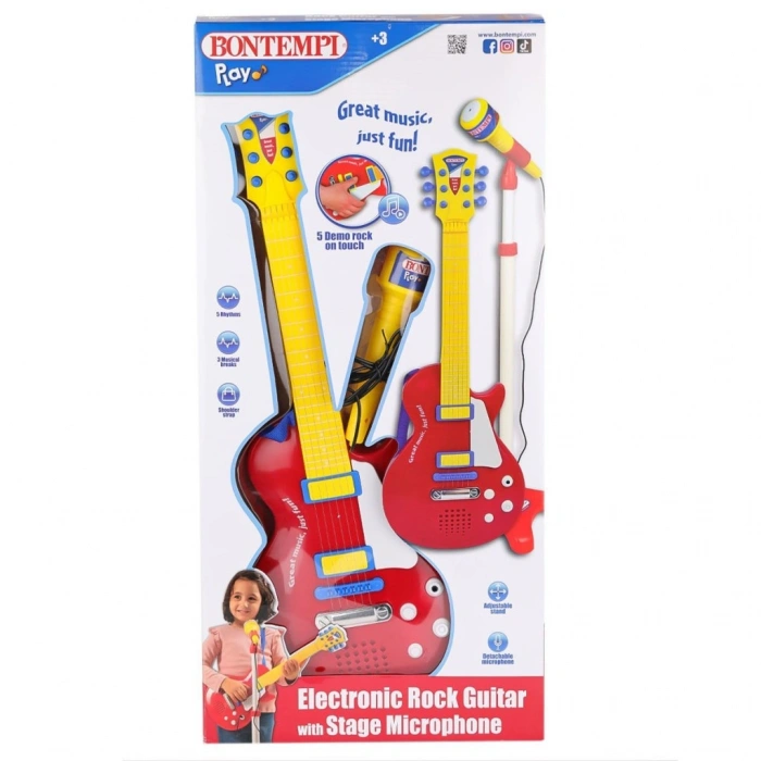 45832 Elektronik Gitar Ayaklı Mikrofon Müzik Seti -