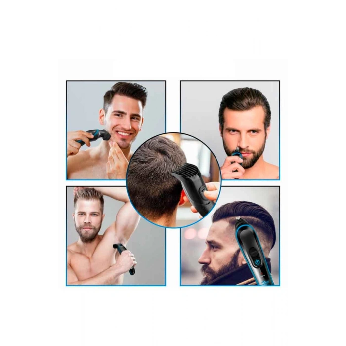 5in1 Fonksiyonlu Turbo Motorlu Saç Sakal Kesme Tıraş Makinesi Burun Kulak Ense Favori Tüm Vücut (5148)