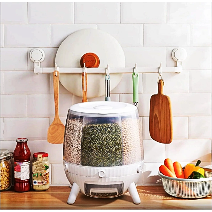 Timion 6 Bölmeli 360 Derece Dönebilen 6 Lt Bakliyat Organizeri (5148)