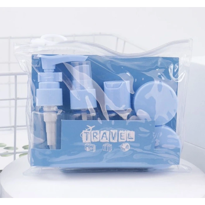 Timion 6 Parça Renkli Kapaklı Seyahat İçin Boş Şişe Seti (5148)