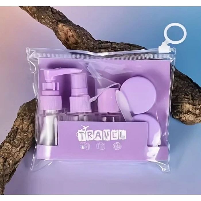 Timion 6 Parça Renkli Kapaklı Seyahat İçin Boş Şişe Seti (5148)