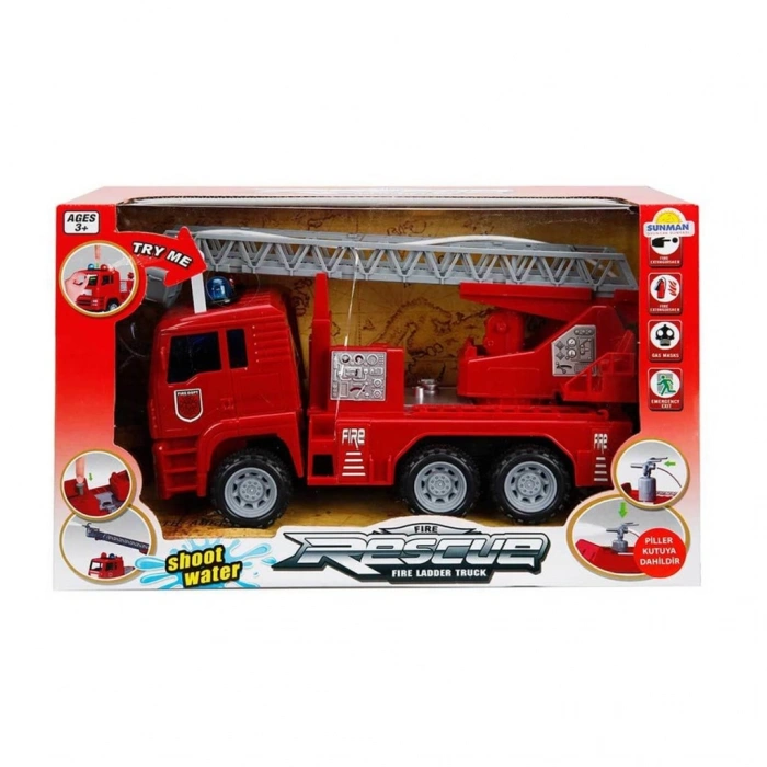 Timion 66110 Maxx Wheels Sesli ve Işıklı Su Fışkırtan İtfaiye Aracı 24 cm