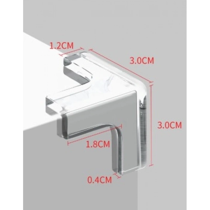 8 li Set Silikon Şeffaf Masa Kenarı Koruma Aparatı