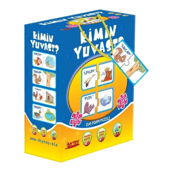 8513 2 Lİ KİMİN YUVASI PUZZLE  KUTULU
