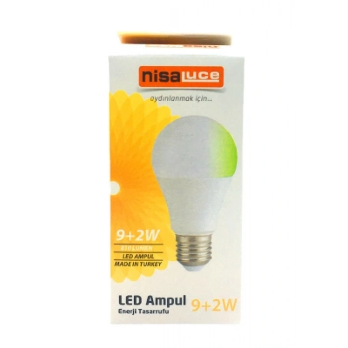 9+2w E27 Beyaz-yeşil Led Ampul (5148)