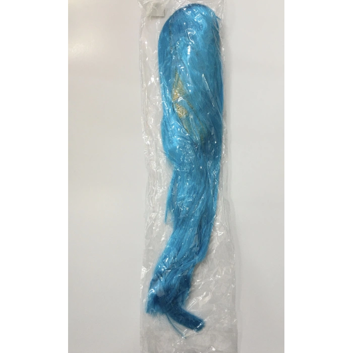 Açık Mavi Renk Uzun Düz Parti Peruğu (5148)