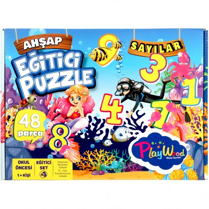 Ahşap Eğitici Puzzle Sayılar
