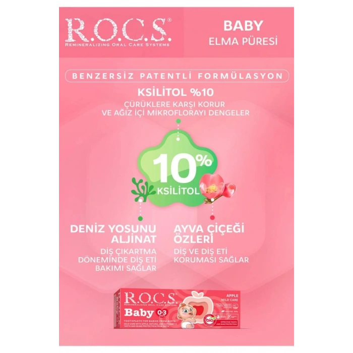 Baby Diş Macunu 35ml 0-3 Yaş Elma