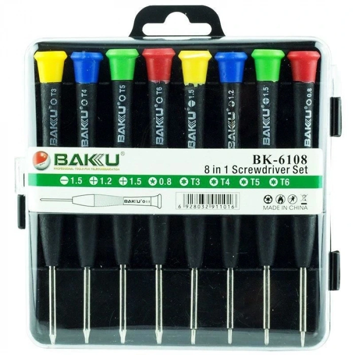 Timion Baku Bk6108 Hassas 8 Parça Tornavida Seti