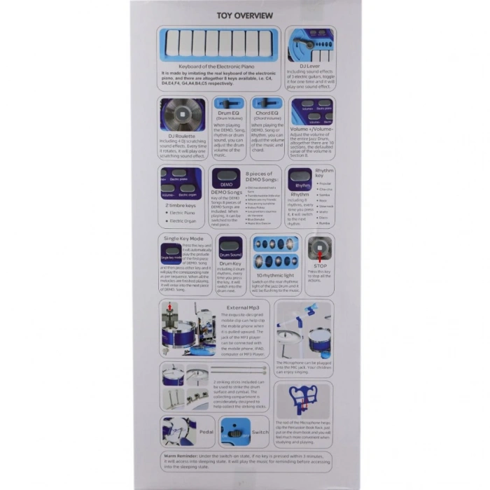 BAO-1704 Bateri Seti MP3 ve Mikrofonlu