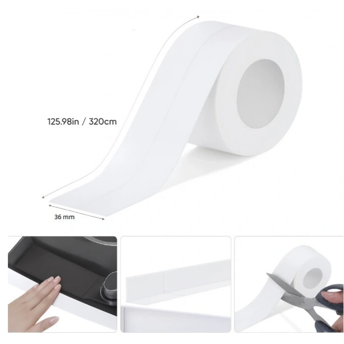 BEYAZ Su Sızdırmaz Lavabo Kenar Bandı (3.2m)