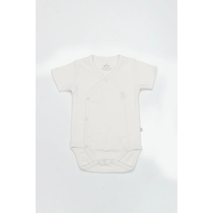 Bistyle Organik Natural Basic Style Kruvaze Yarım Kol Body BS17101 Ekru
