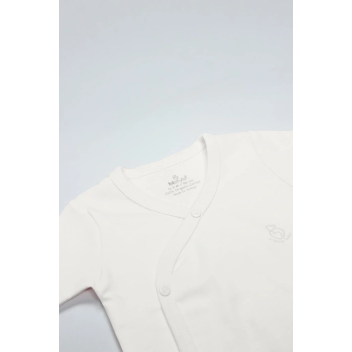 Bistyle Organik Natural Basic Style Kruvaze Yarım Kol Body BS17101 Ekru