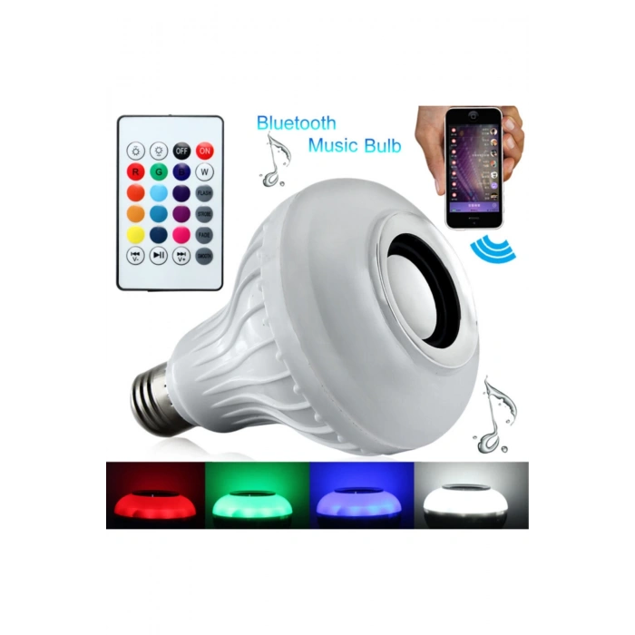 Bluetooth Hoparlör Akıllı Led Ampul Lamba (5148)