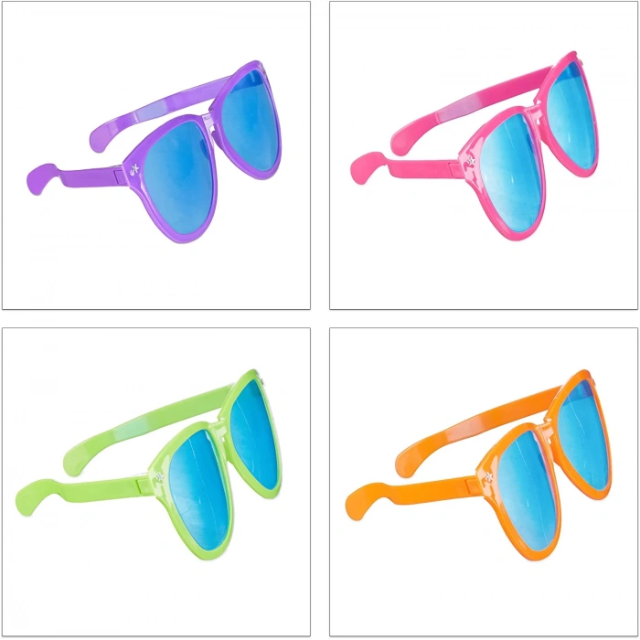 Büyük Parti Gözlüğü Rengarenk 12 Adet 27x9 cm (5148)