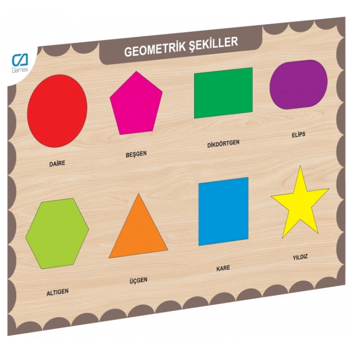CAAHS-3204 CA GAMES AHŞAP GEOMETRİK ŞEKİLLER BUL-TAK