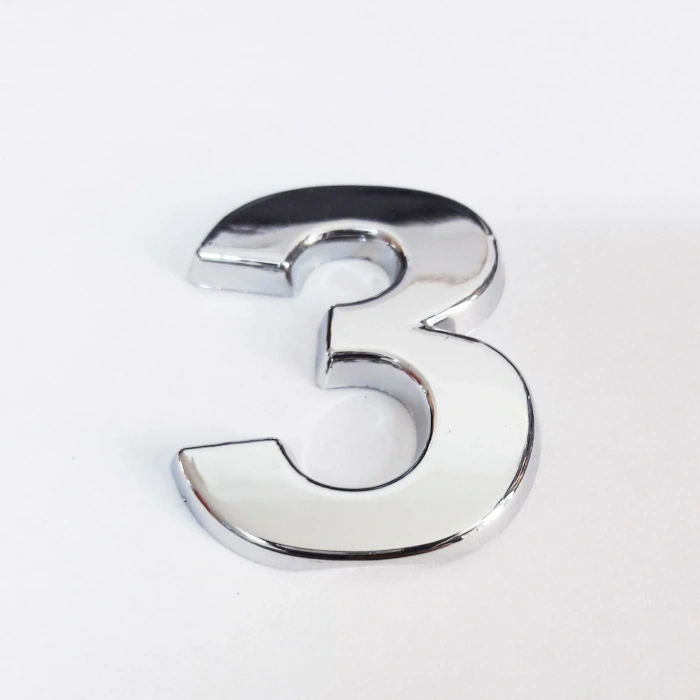 Timion Cemax 3 Rakamı 3,75 Cm Krom Yapışkanlı