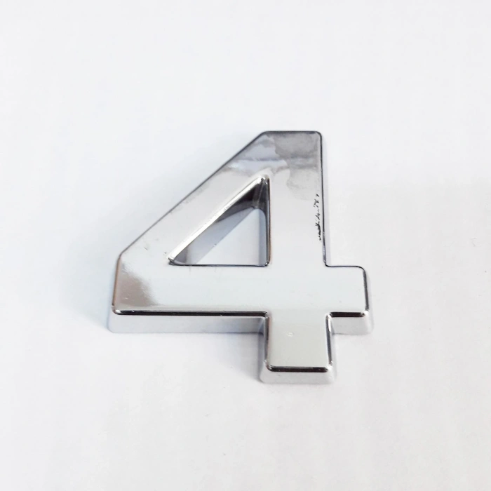 Timion Cemax 4 Rakamı 3,75 Cm Krom Yapışkanlı