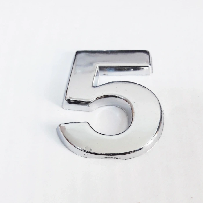 Timion Cemax 5 Rakamı 3,75 Cm Krom Yapışkanlı
