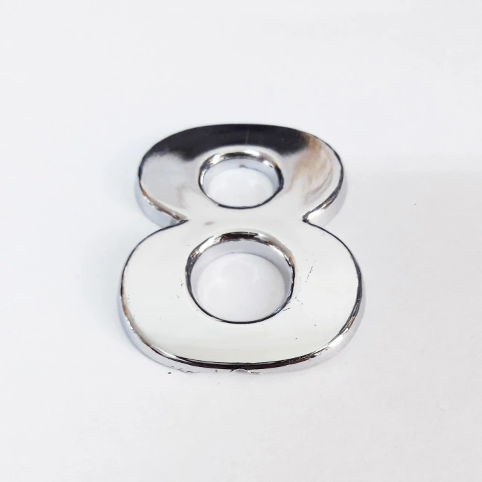 Timion Cemax 8 Rakamı 3,75 Cm Krom Yapışkanlı