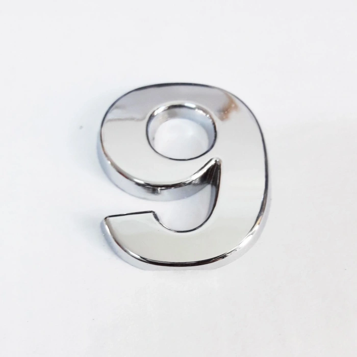 Timion Cemax 9 Rakamı 3,75 Cm Krom Yapışkanlı