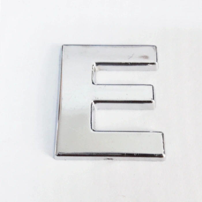 Timion Cemax E Harfi  3,75 Cm Krom Yapışkanlı