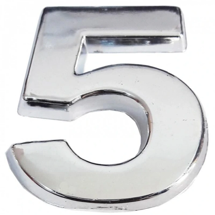 Timion Cemax Krom Yapışkanlı 5 Rakamı 5 Cm