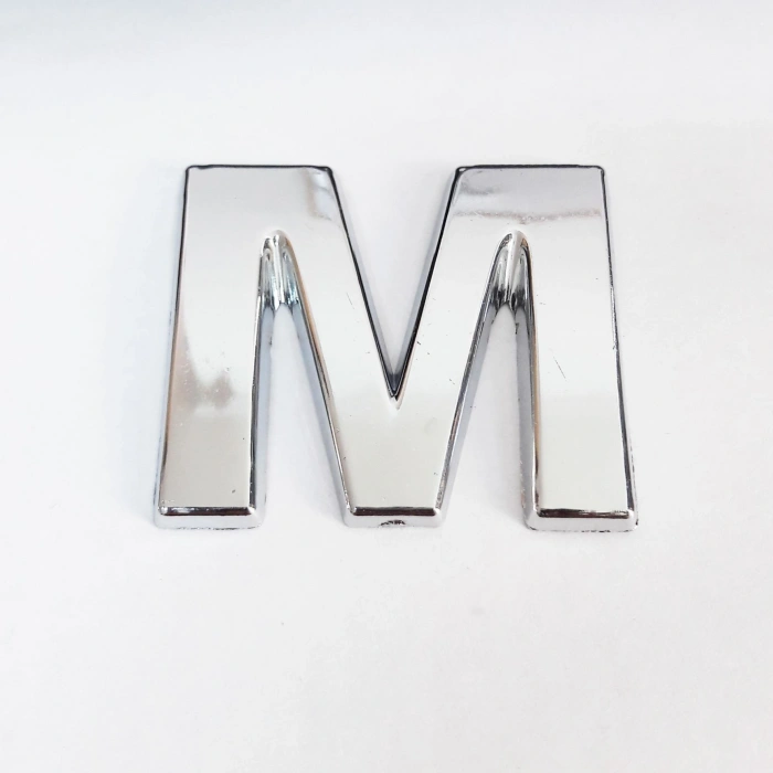 Timion Cemax M Harfi  3,75 Cm Krom Yapışkanlı