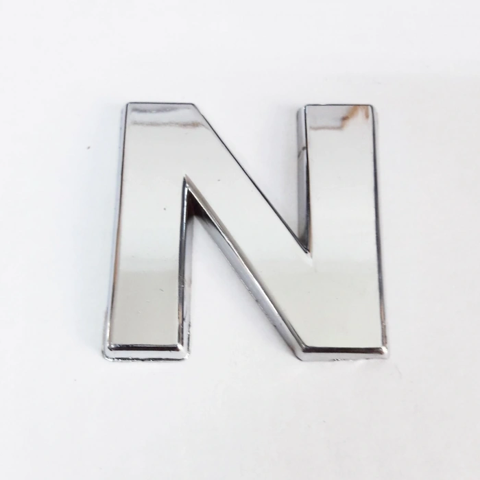 Timion Cemax N Harfi  3,75 Cm Krom Yapışkanlı