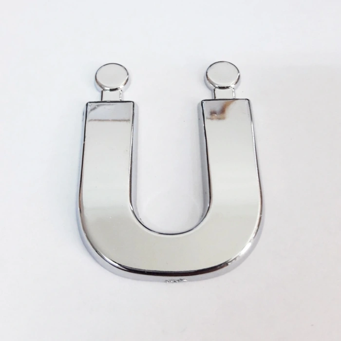 Timion Cemax Ü Harfi  3,75 Cm Krom Yapışkanlı