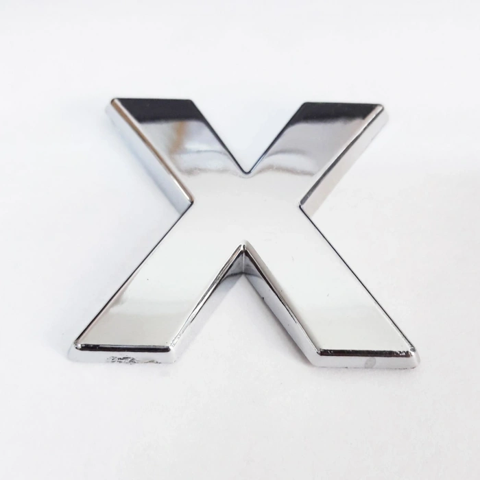 Timion Cemax X Harfi  3,75 Cm Krom Yapışkanlı