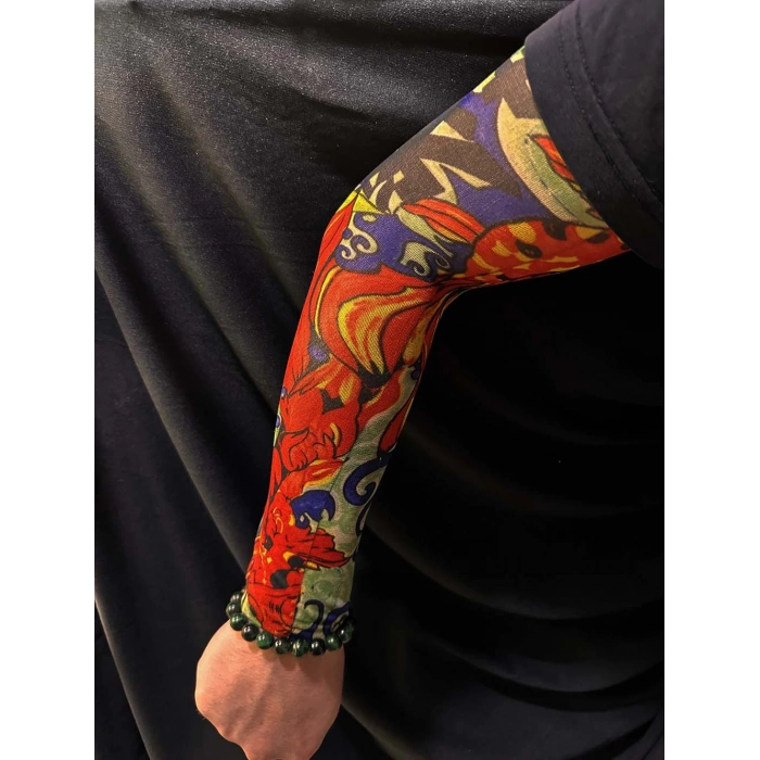 Çorap Dövme Giyilebilir Kol Bacak Dövmesi Likralı 2 Adet Model 4 (5148)