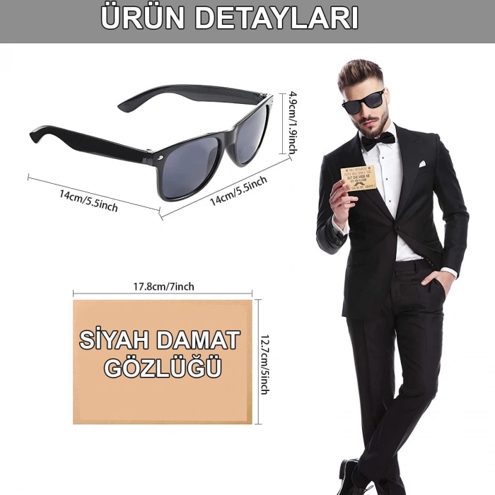 Damat Gözlüğü – Düğün ve Bekarlığa Veda Partisi Aksesuarı (5148)