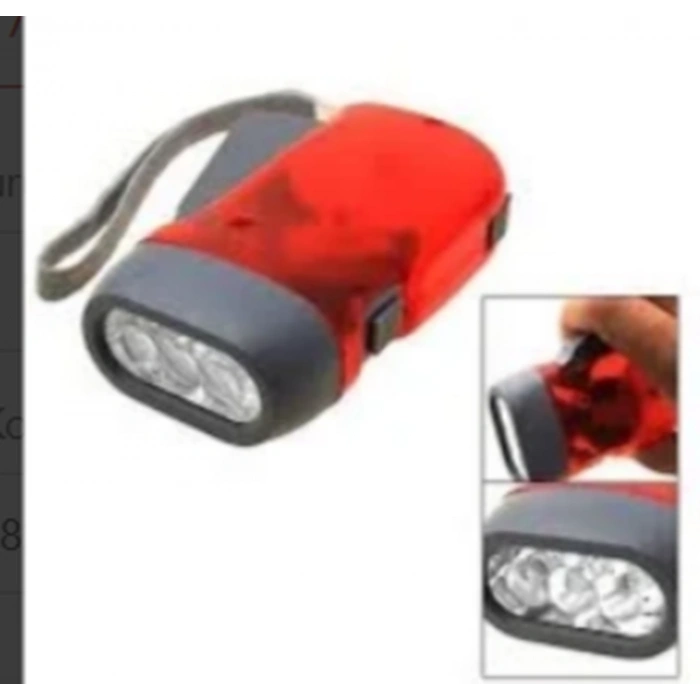 Dinamolu Sıkmalı El Feneri (5148)