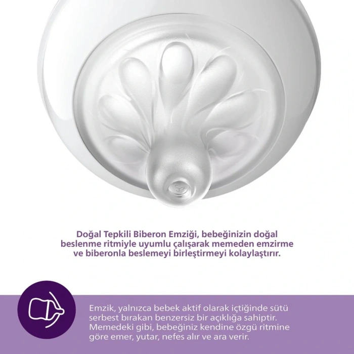 Timion Doğal Tepkili Natural Response 2Li Biberon Emziği No:3 1+ Ay