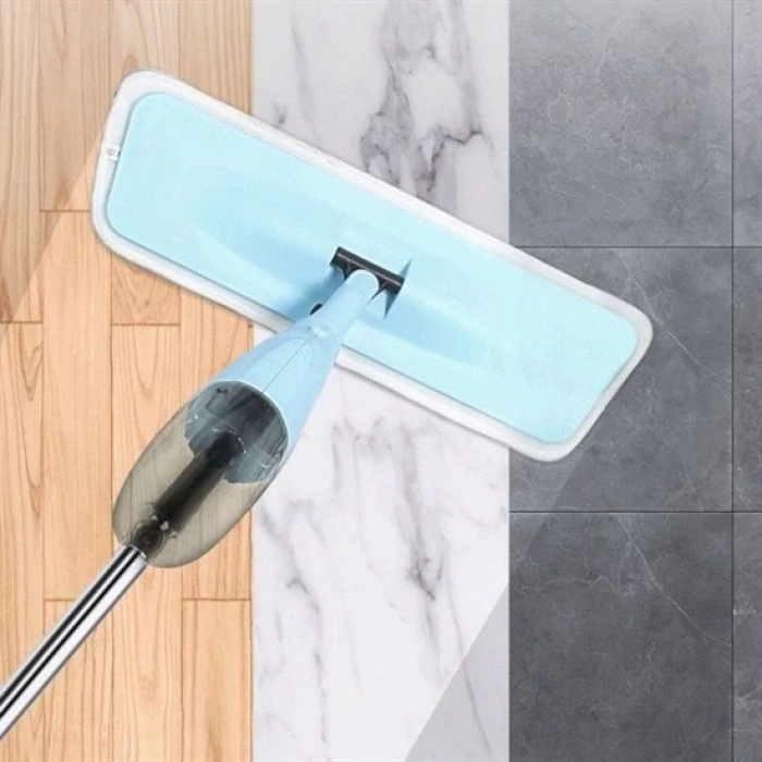 Döner Başlıklı Spreyli Mop Parke Ahşap Fayans Temizleyici Su Hazneli Sihirli Paspas (5148)