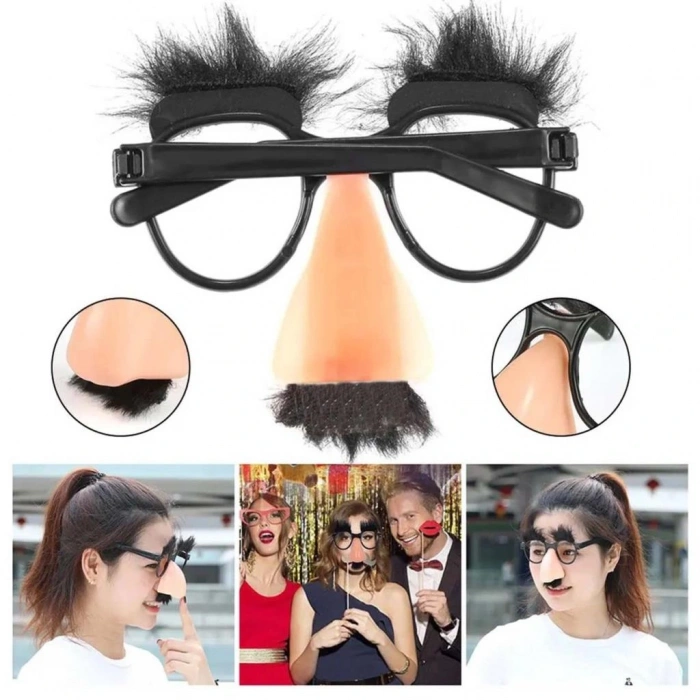Timion Eğlenceli Kılık Değiştirme Kaş Bıyık Mizah Gözlüğü 9x13 cm