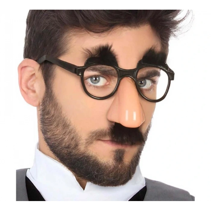 Timion Eğlenceli Kılık Değiştirme Kaş Bıyık Mizah Gözlüğü 9x13 cm