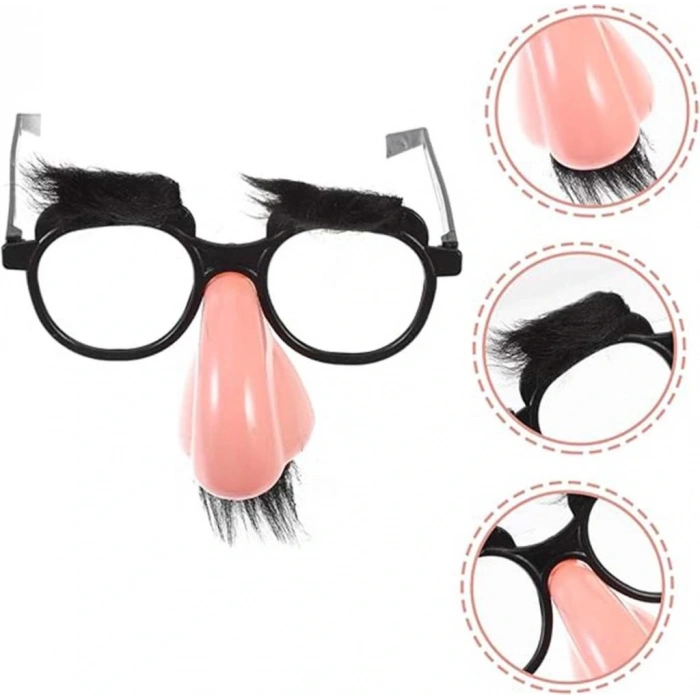 Timion Eğlenceli Kılık Değiştirme Kaş Bıyık Mizah Gözlüğü 9x13 cm