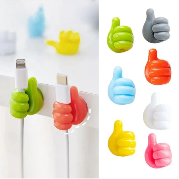 El Şeklinde Kauçuk Çok Amaçlı Kablo Tutacak 10 Adet (5148)