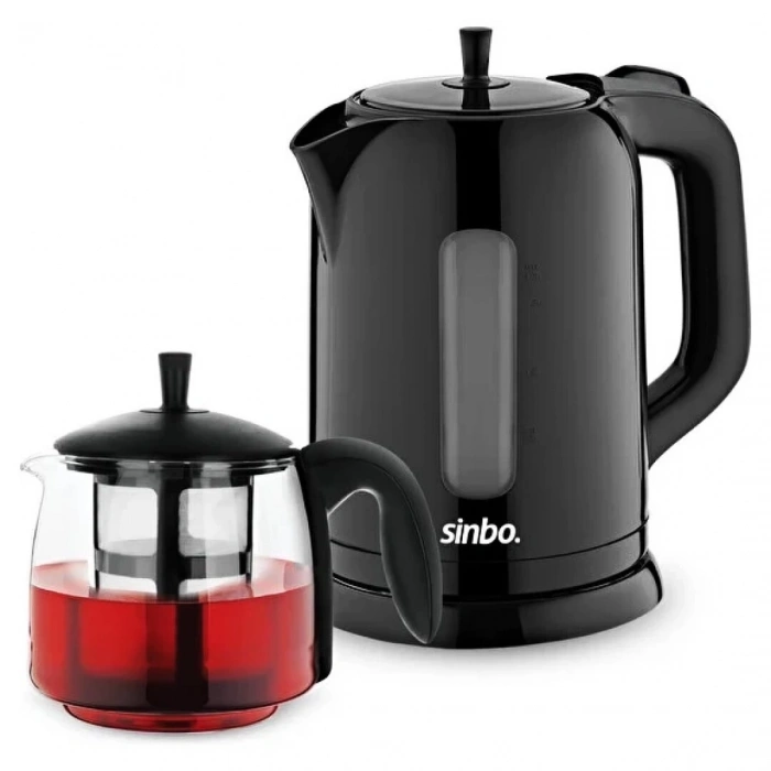 Timion Elektrikli Cam Demlikli Plastik Çaycı Seti 1600w 1.7lt - 0.7lt Stm-5840 (5148)