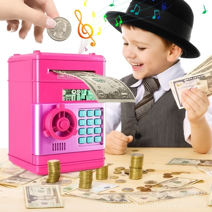 Elektronik Şifreli Kasa Otomatik Kağıt Para Alan ATM Kumbara (5148)