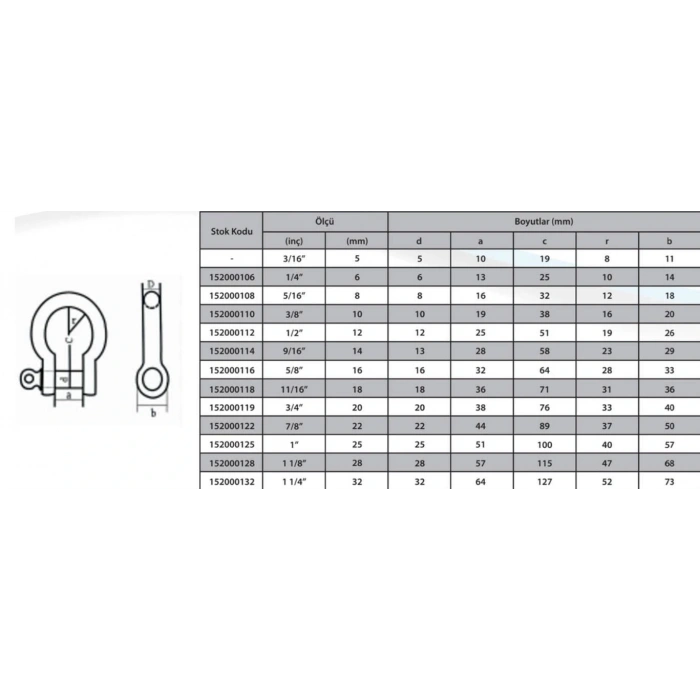 Timion Ennalbur M16 Omega Zincir Kilidi 5/8 ( 2 Adet )